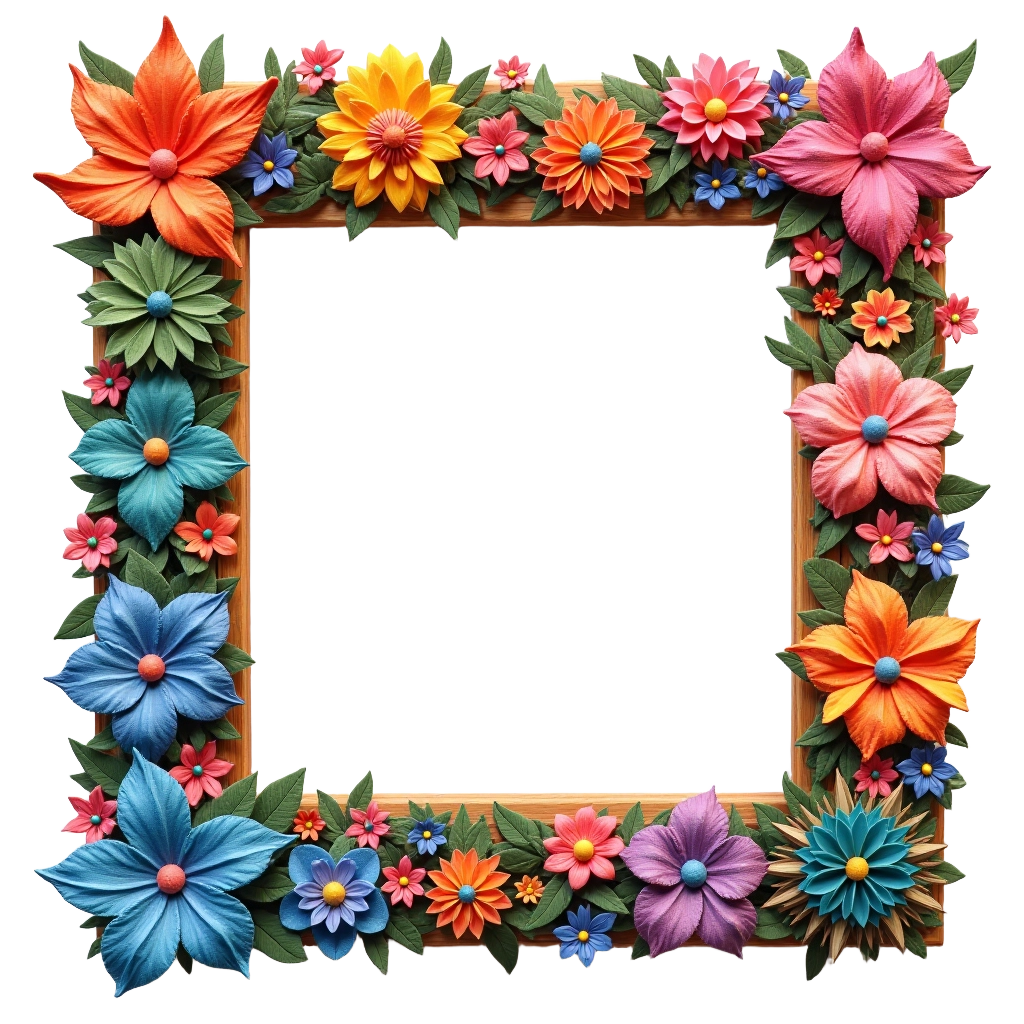 Colorful Floral Frame